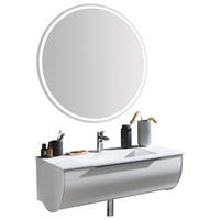 BADEZIMMER  in 93,2 cm  - Weiß, MODERN, Glas/Holzwerkstoff (93,2cm) - Novel