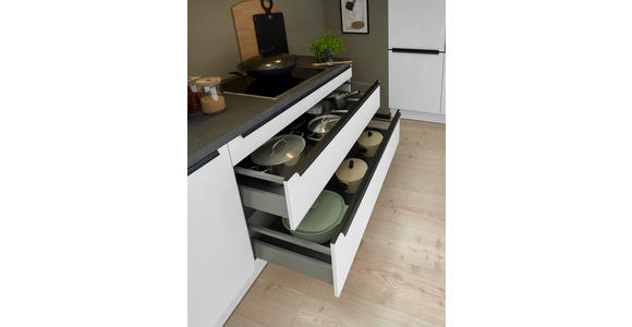 EINBAUKÜCHE   - Weiß, Design, Holzwerkstoff - Novel