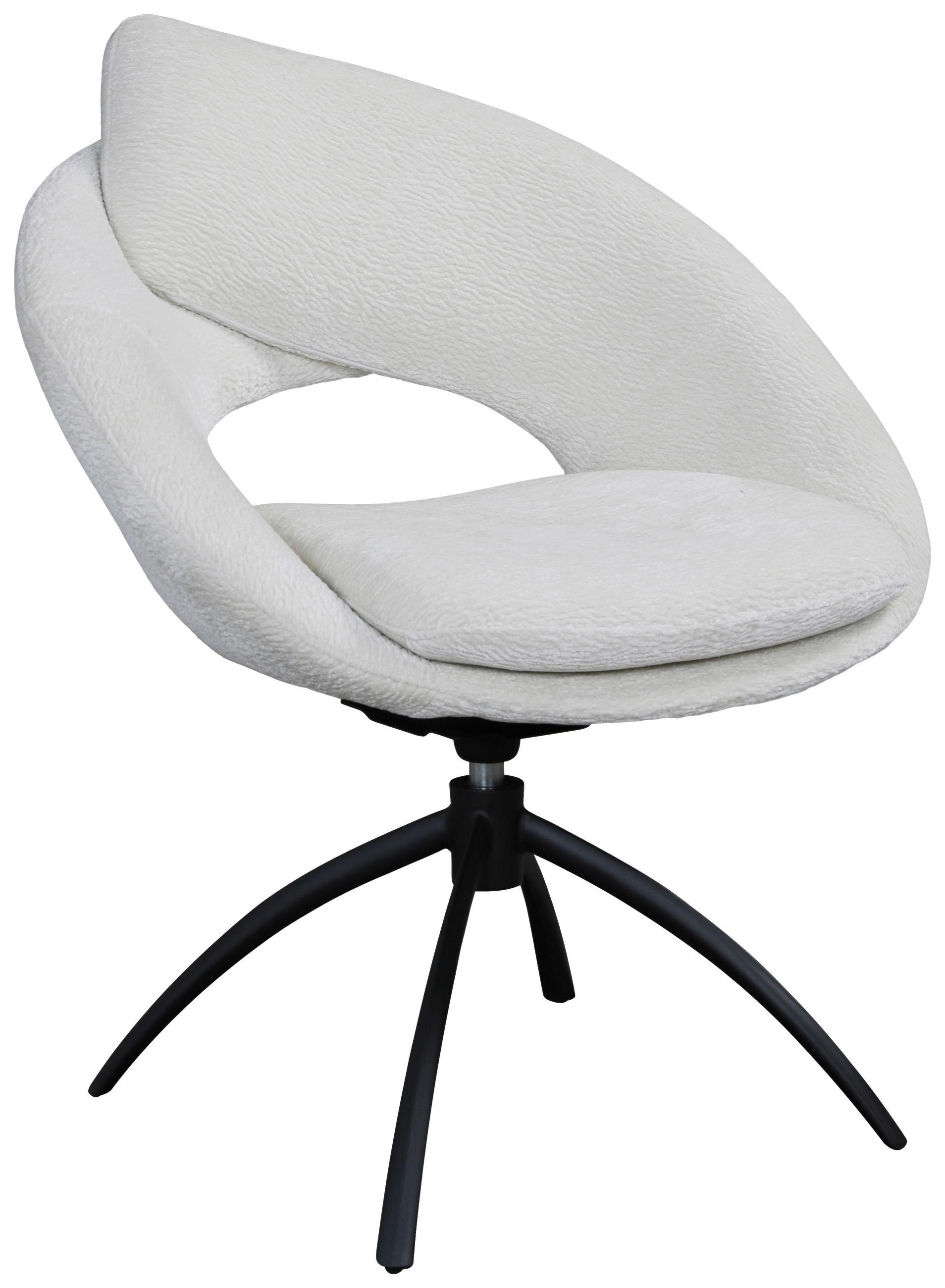 STUHL - Beige/Schwarz, Design, Textil/Metall (69/87,5/66,5cm) - Belluti