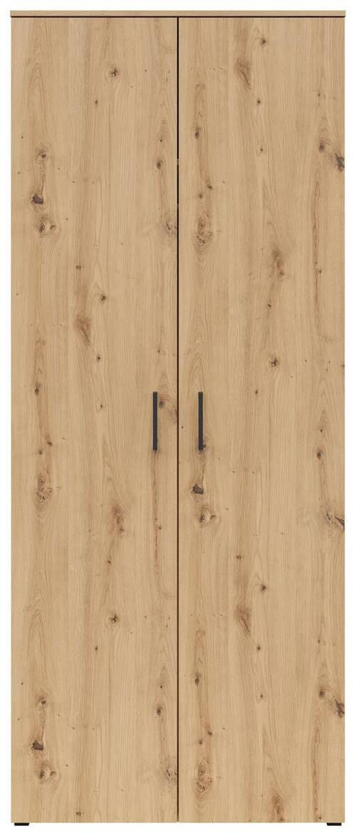 VÍCEÚČELOVÁ SKŘÍŇ, dub artisan, 80/195/52 cm - černá/antracitová, Moderní, kompozitní dřevo/plast (80/195/52cm) - Carryhome