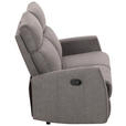 2-SITZER-SOFA Mikrofaser Grau  - Schwarz/Grau, KONVENTIONELL, Kunststoff/Textil (127/105/93cm) - Xora