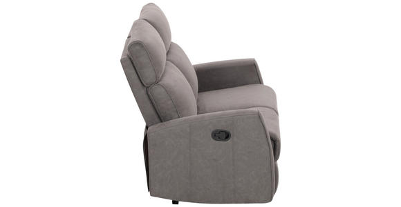 2-SITZER-SOFA Mikrofaser Grau  - Schwarz/Grau, KONVENTIONELL, Kunststoff/Textil (127/105/93cm) - Xora