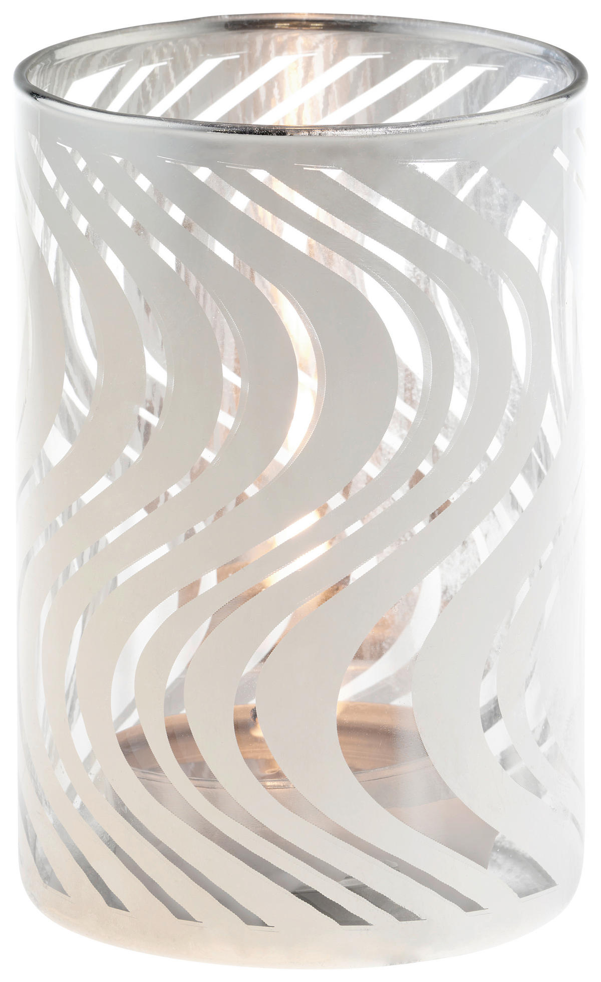 NÁDOBKA NA ČAJOVOU SVÍČKU sklo - barvy stříbra, Basics, sklo (9/13,5cm) - Ambia Home