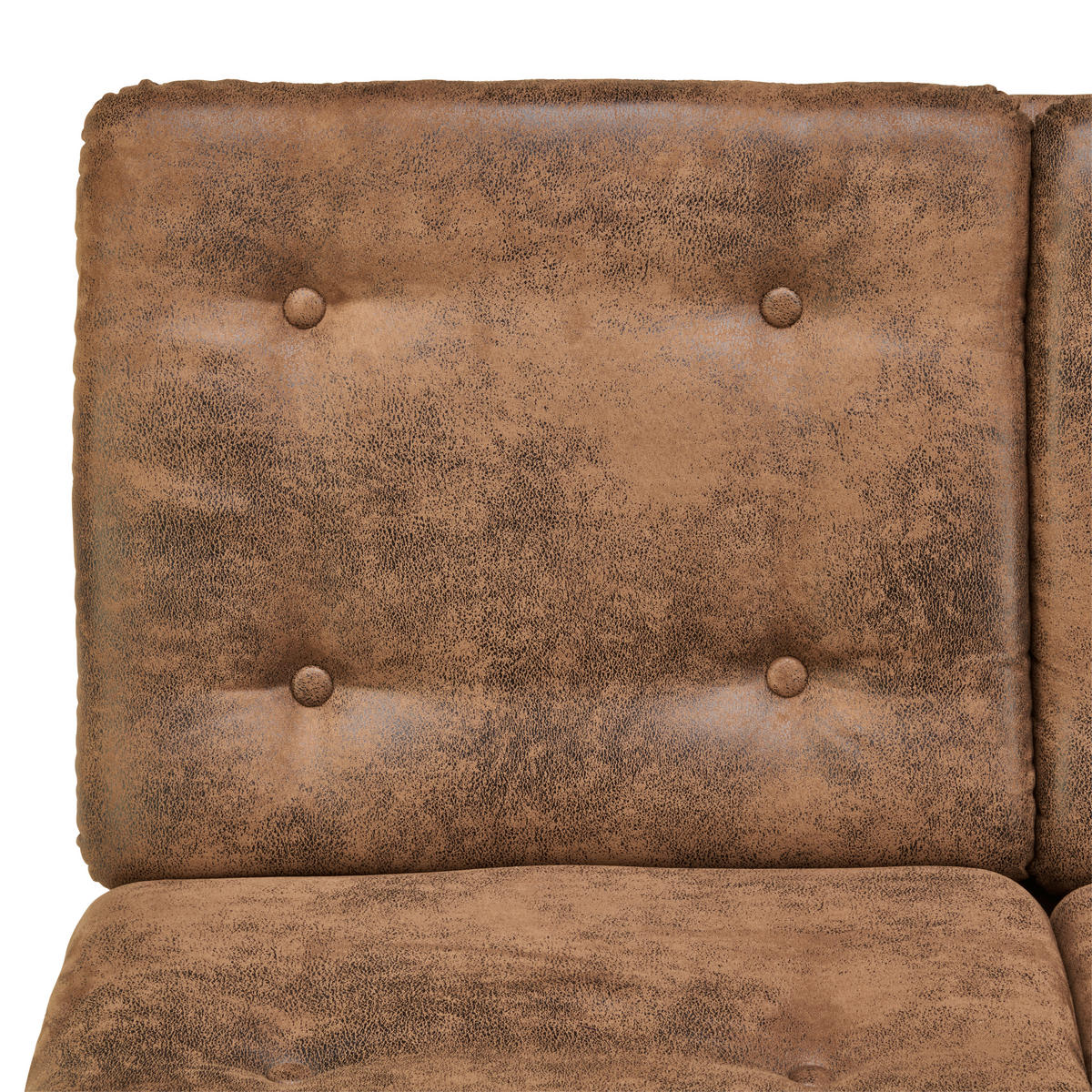 SITZBANK Metall, Textil Braun  - Schwarz/Braun, Lifestyle, Textil/Metall (160/90/41cm) - MID.YOU