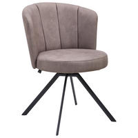 STUHL drehbar - Anthrazit/Grau, Design, Textil/Metall (62/83/64cm) - Venjakob