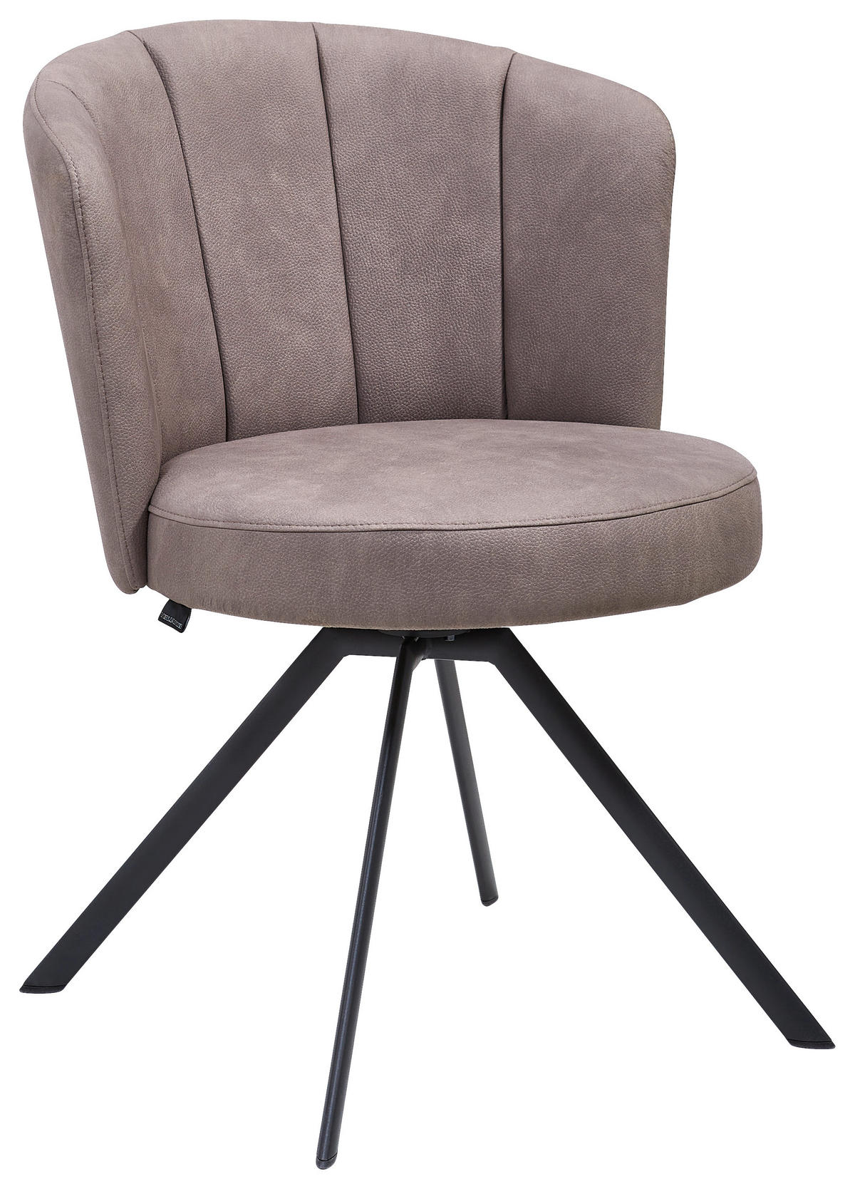 STUHL  Lederauswahl, Stoffauswahl Mikrofaser  - Anthrazit/Grau, Design, Textil/Metall (62/83/64cm) - Venjakob