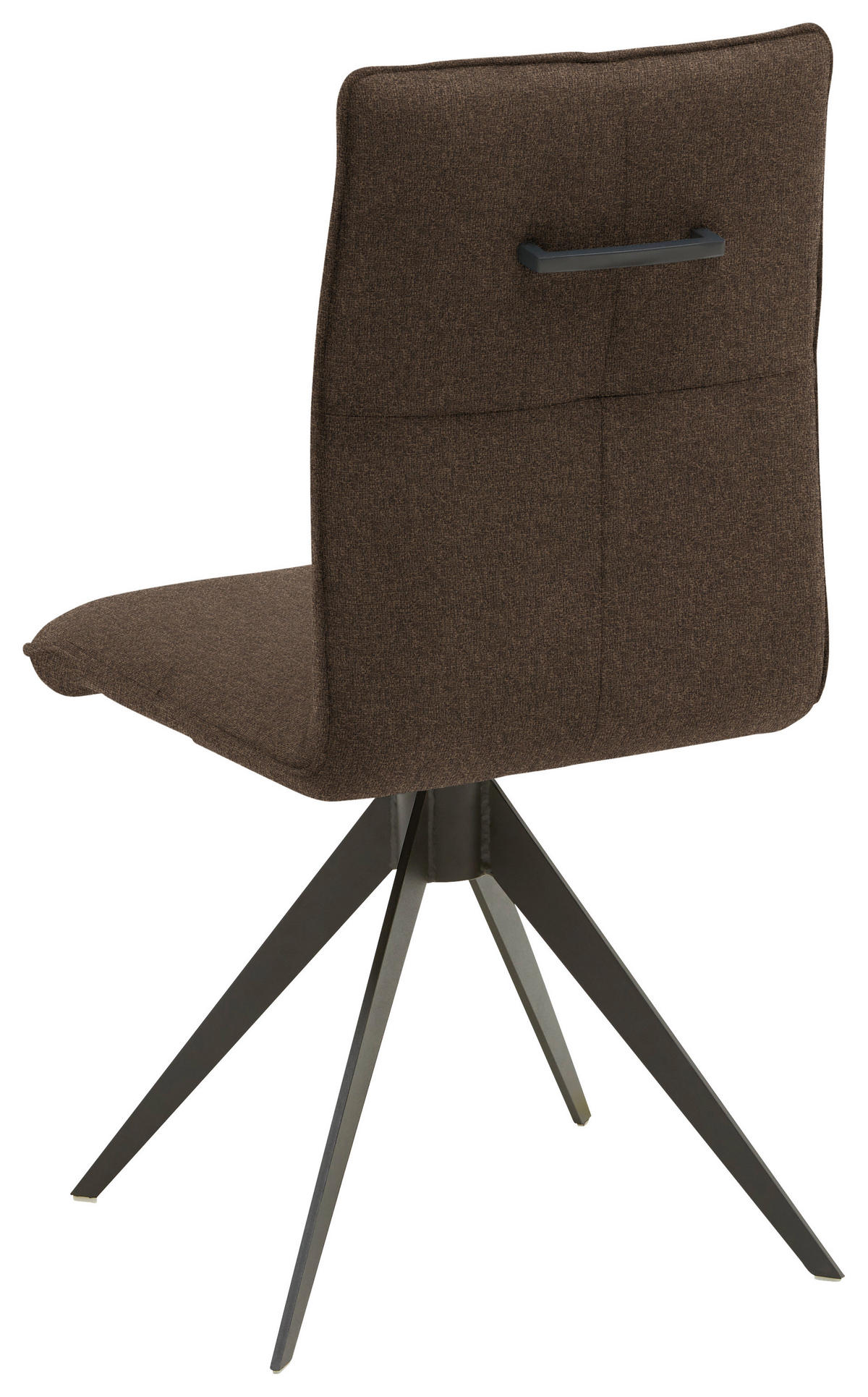 STUHL  in Stahl Flachgewebe Metall, Textil  - Dunkelbraun/Schwarz, Design, Textil/Metall (46/91/62cm) - Dieter Knoll