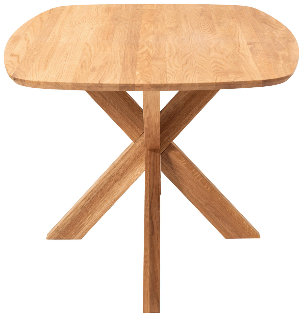 ESSTISCH Eiche vollmassiv oval Eichefarben  - Eichefarben, Design, Holz (160/100/76cm) - Welnova