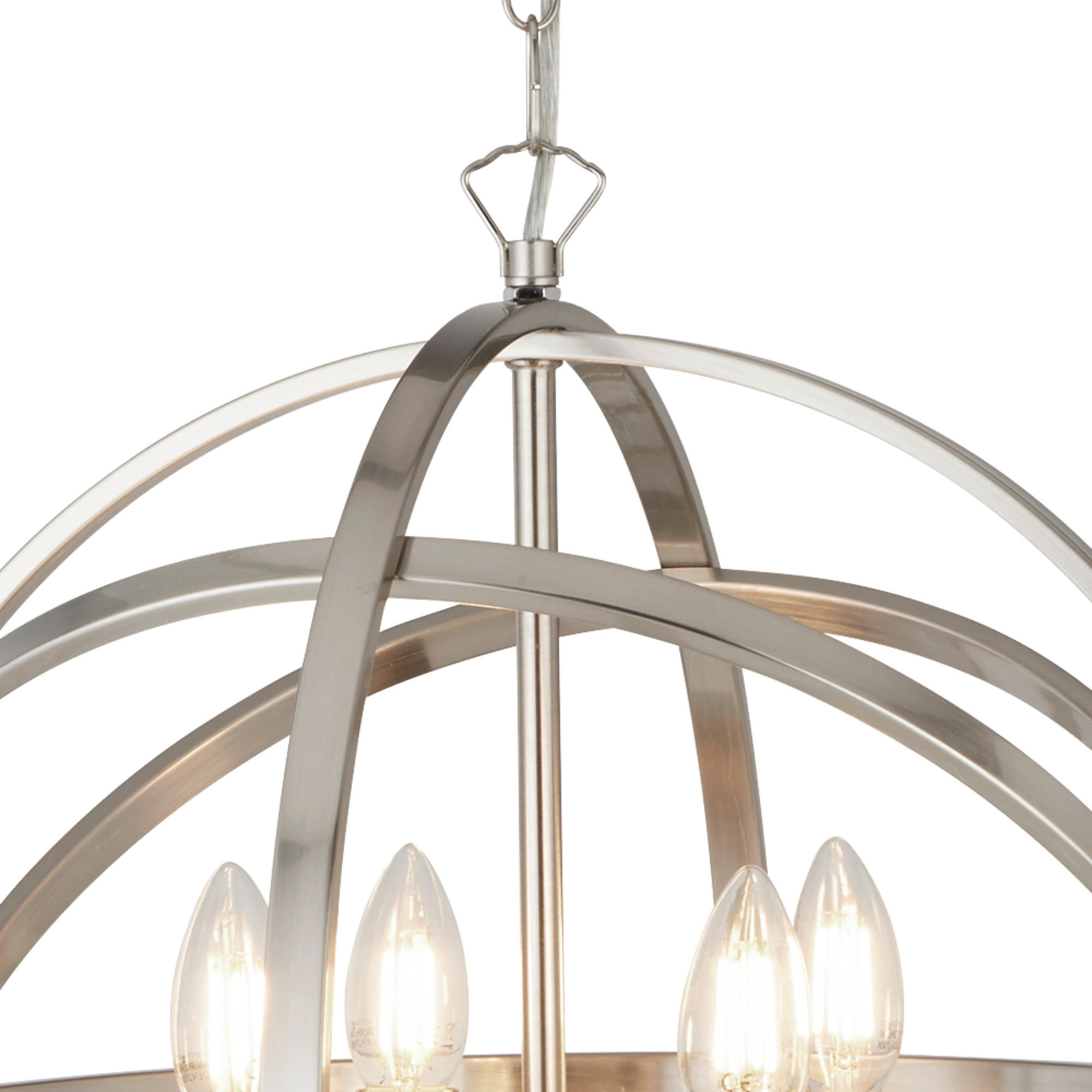 HÄNGELEUCHTE Orbit 45 cm  - Silberfarben, Design, Metall (45cm) - Searchlight