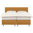 BOXSPRINGBETT 160/200 cm INKL. Matratze, Topper - Chromfarben/Orange, KONVENTIONELL, Leder/Textil (160/200cm) - Esposa