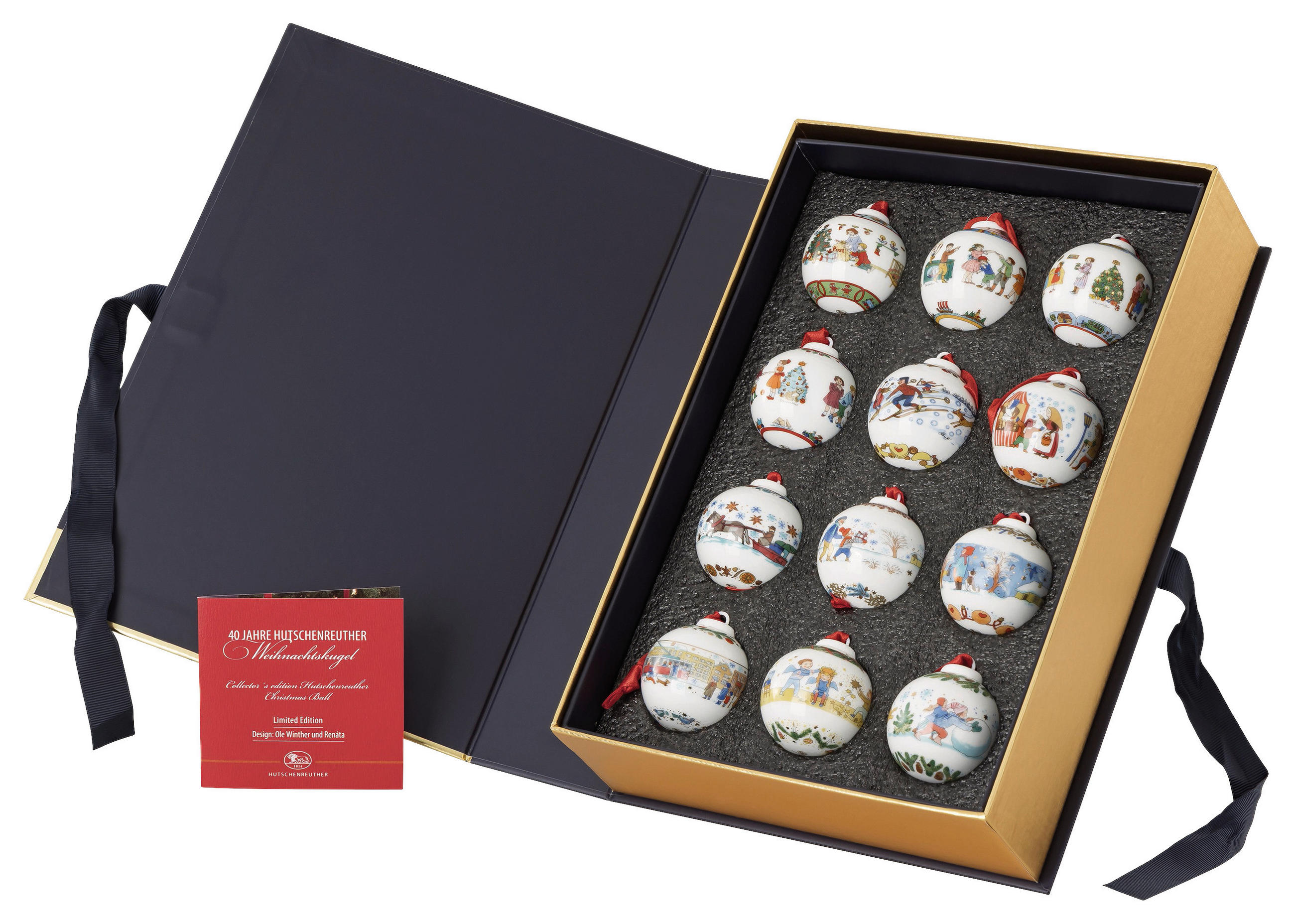 12x MINIKUGEL Sonderedition Motive 2014 - 2025  - Multicolor, Basics, Keramik (22.4/20.4/6.7cm) - Hutschenreuther