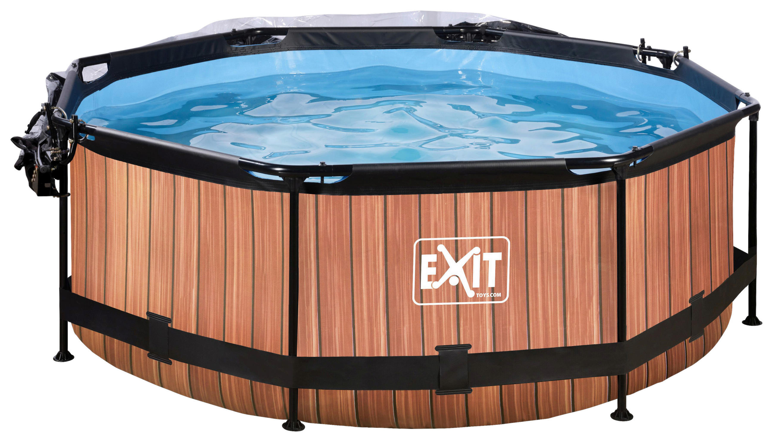 EXIT POOL WOOD 244X76 244/76 cm  - Braun, KONVENTIONELL, Metall (244/76cm) - EXIT Toys