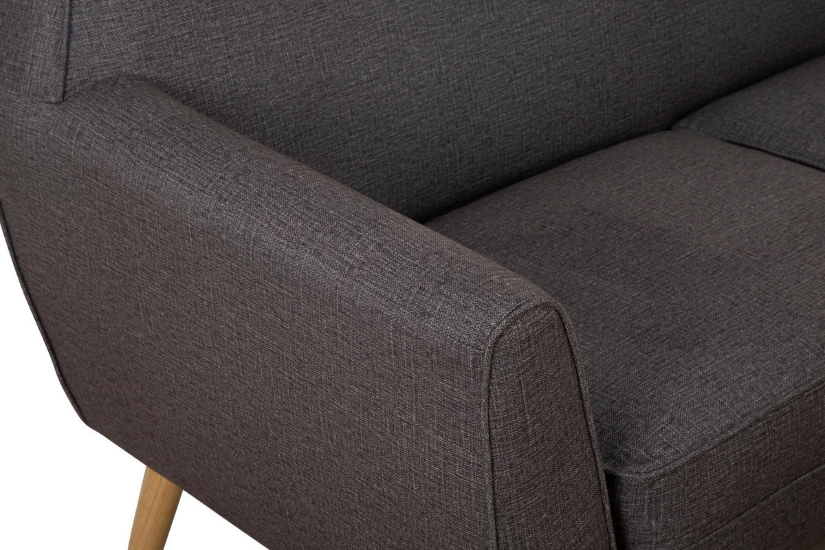 SEDACIA ZOSTAVA, textil, tmavosivá - prírodná farba/tmavosivá, Modern, drevo/textil (178.5/83/79cm) - P & B