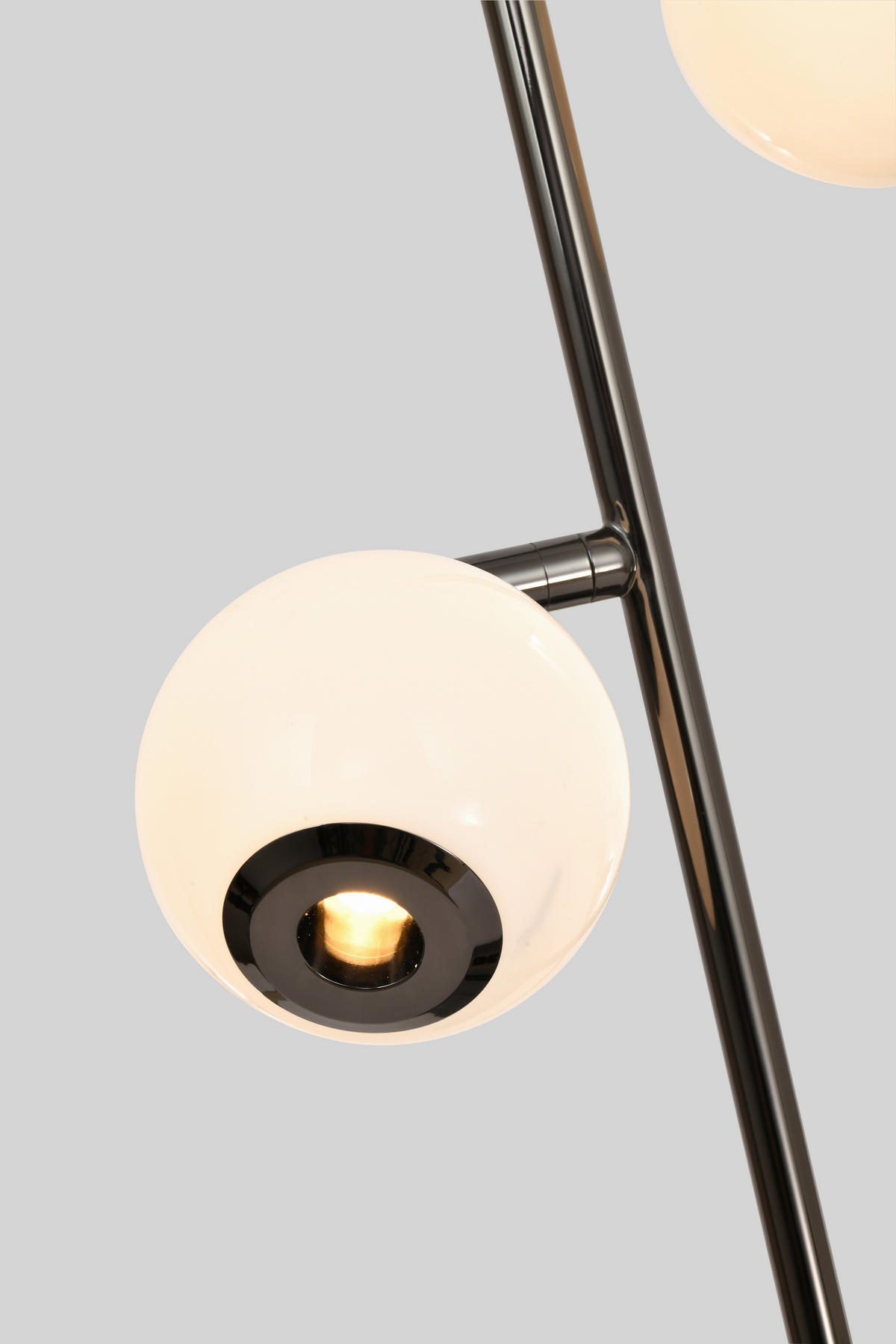 LED-TISCHLEUCHTE Luberon 32,5/49,5/19 cm  - Schwarzchrom, Design, Glas/Kunststoff (32,5/49,5/19cm)