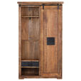 GARDEROBENSCHRANK  in 110/190/40 cm  - Schwarz/Braun, LIFESTYLE, Holz/Metall (110/190/40cm) - Landscape