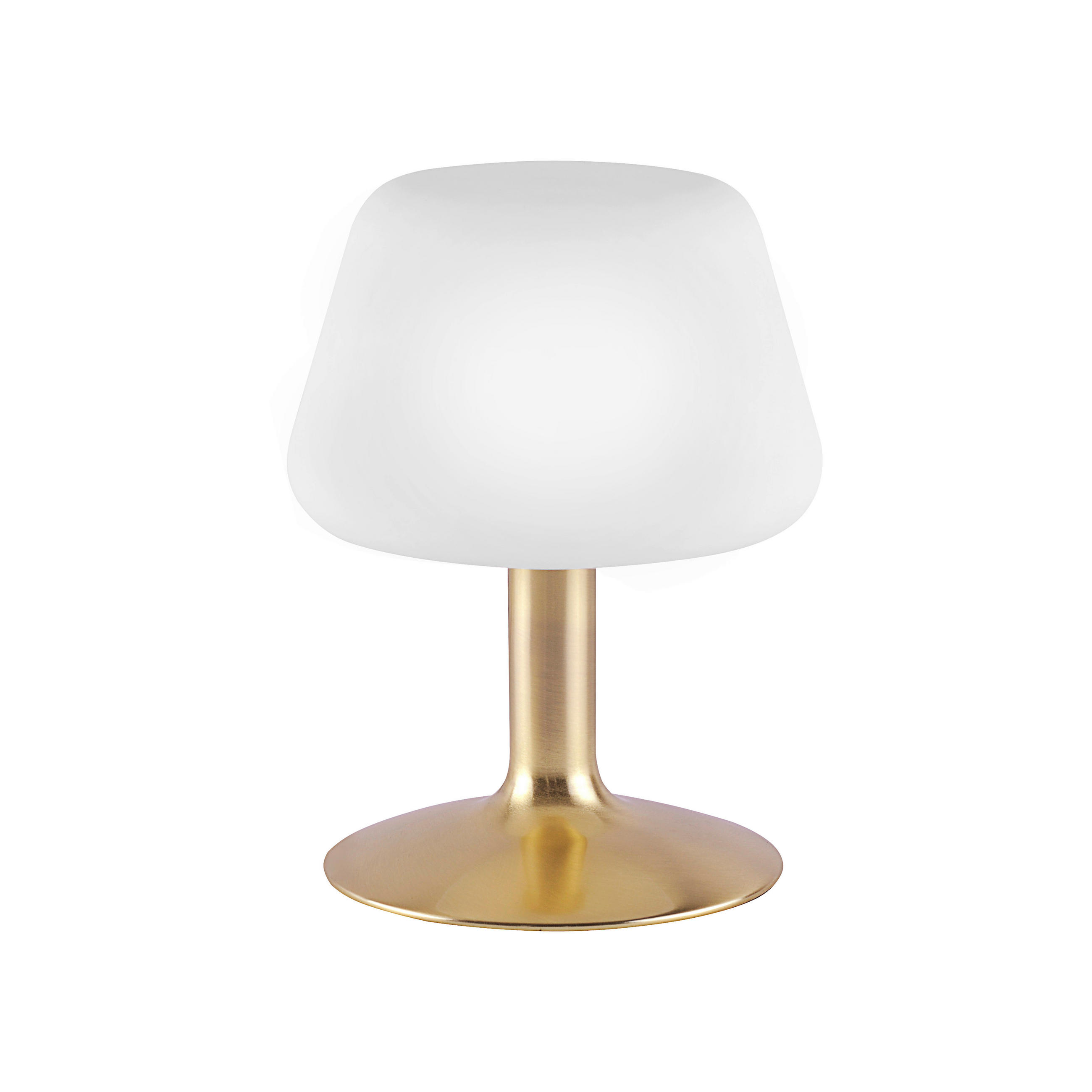 LED-TISCHLEUCHTE Till 15/15/20 cm   - Messingfarben/Weiß, KONVENTIONELL, Glas/Metall (15/15/20cm) - Paul Neuhaus