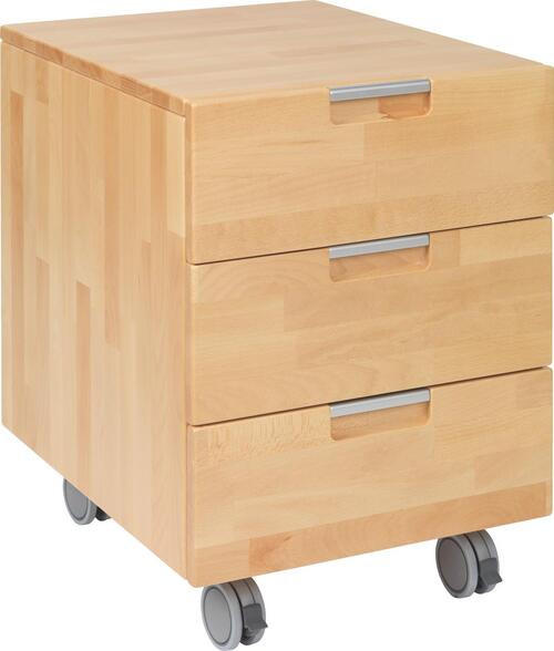 ROLLCONTAINER 45/62/58 cm  - Kernbuche, Design, Holz/Kunststoff (45/62/58cm) - Linea Natura