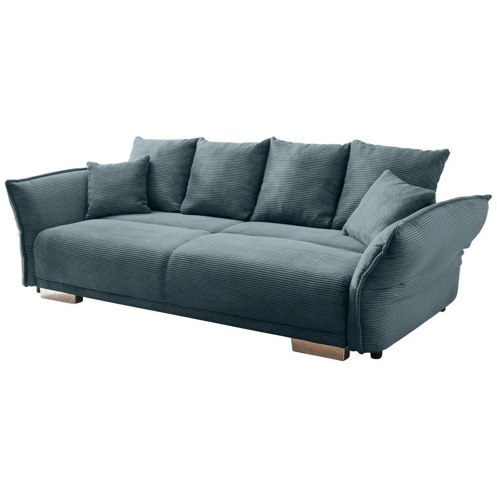Thumbnail - Livetastic Bigsofa Pera, Petrol, Textil, 4-Sitzer, Füllung: Schaumstoff, 242x71x90 cm, Made in EU, Rücken echt, Wohnzimm...