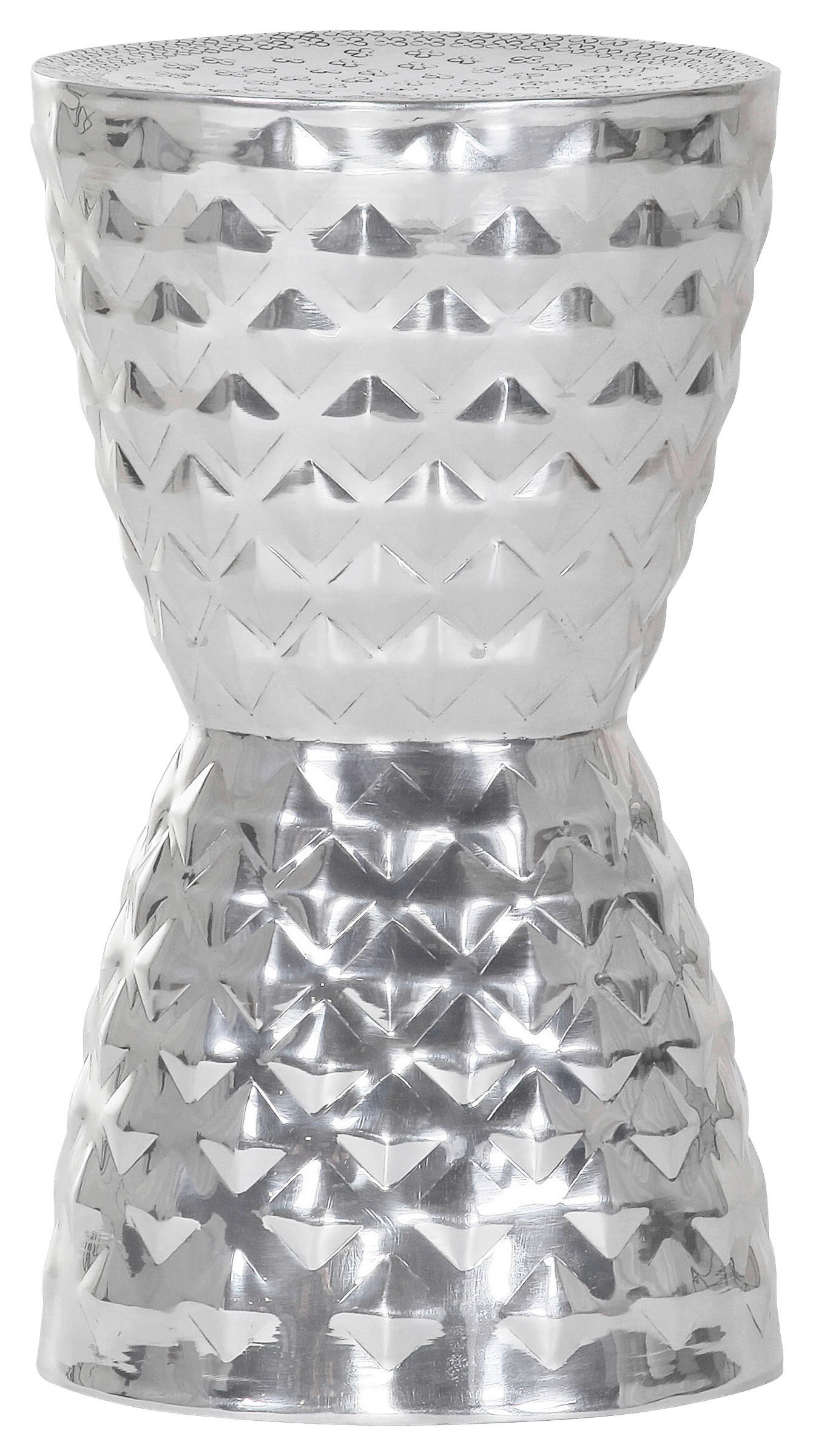 BEISTELLTISCH in Metall 29/29/51 cm  - Alufarben, Design, Metall (29/29/51cm)