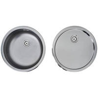 SPÜLE 1711RUNDBECKENSET  - Edelstahlfarben, Trend, Metall (44,6/17/44,6cm) - Respekta