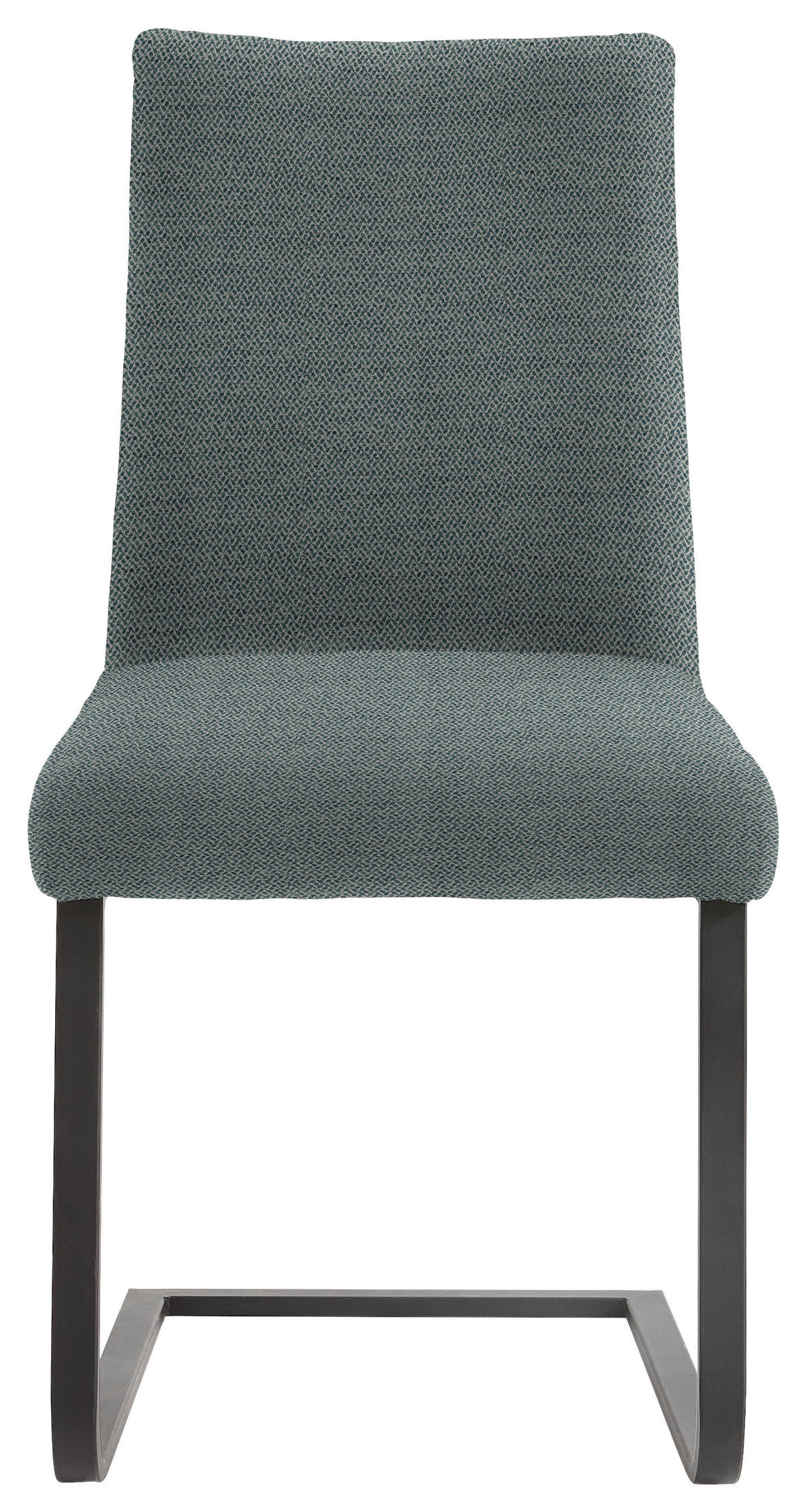 SCHWINGSTUHL  in Stahl Chenille  - Blaugrau/Schwarz, Design, Textil/Metall (47/93/58cm) - Dieter Knoll