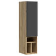 REGALELEMENT Graphitfarben, Eichefarben  135/33/40 cm  - Eichefarben/Graphitfarben, MODERN, Holzwerkstoff (135/33/40cm) - Carryhome
