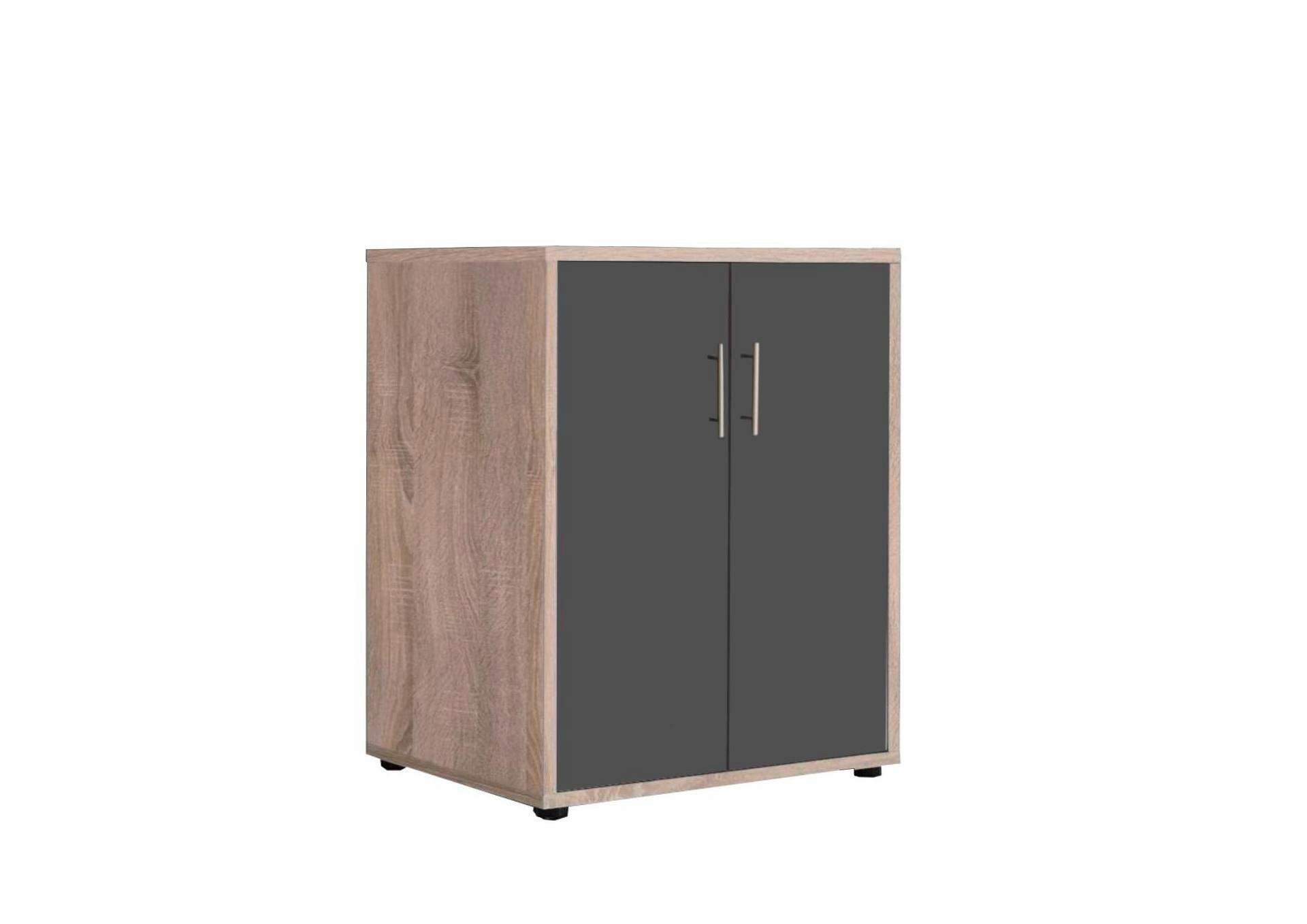 SKŘÍŇ NA ŠANONY, antracitová, Sonoma dub, 54/74/50 cm - Sonoma dub/antracitová, Moderní, kompozitní dřevo (54/74/50cm) - MID.YOU