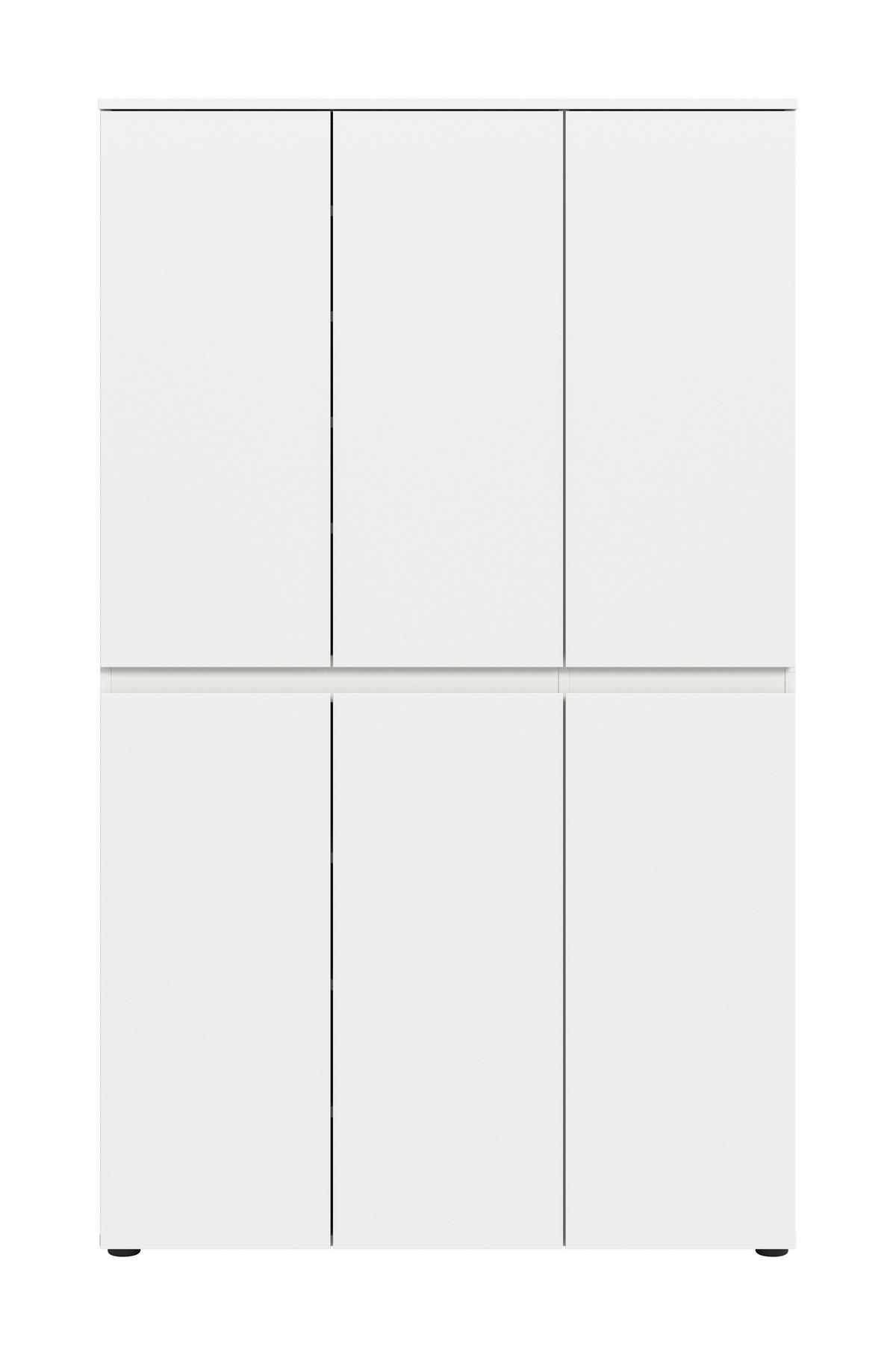 GARDEROBENSCHRANK  in 105/175/37 cm  - Schwarz/Weiß, Design, Holzwerkstoff/Kunststoff (105/175/37cm) - Livetastic