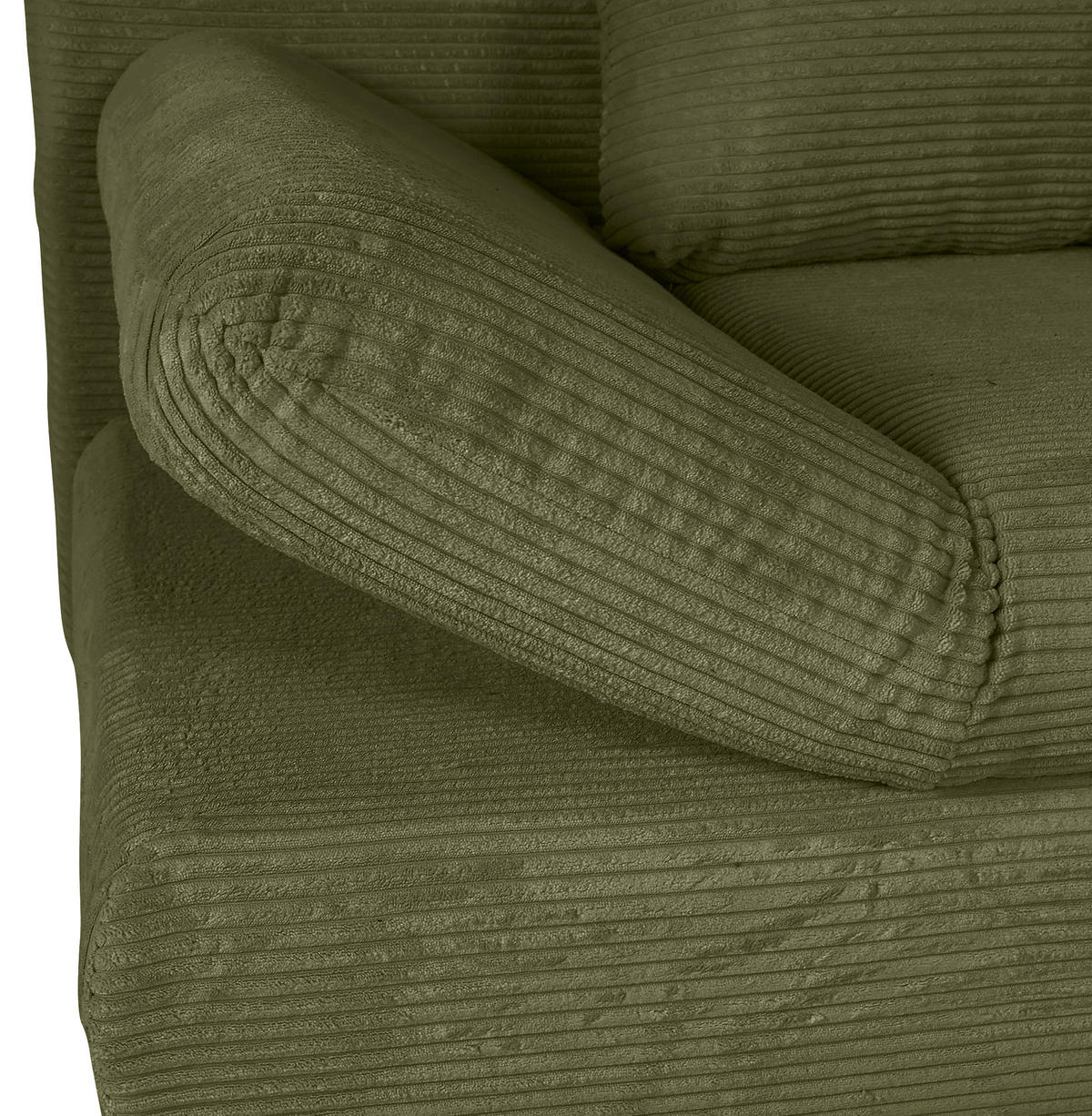 SCHLAFSOFA in Cord Grün  - Naturfarben/Grün, KONVENTIONELL, Holz/Textil (200/75/92cm) - home24