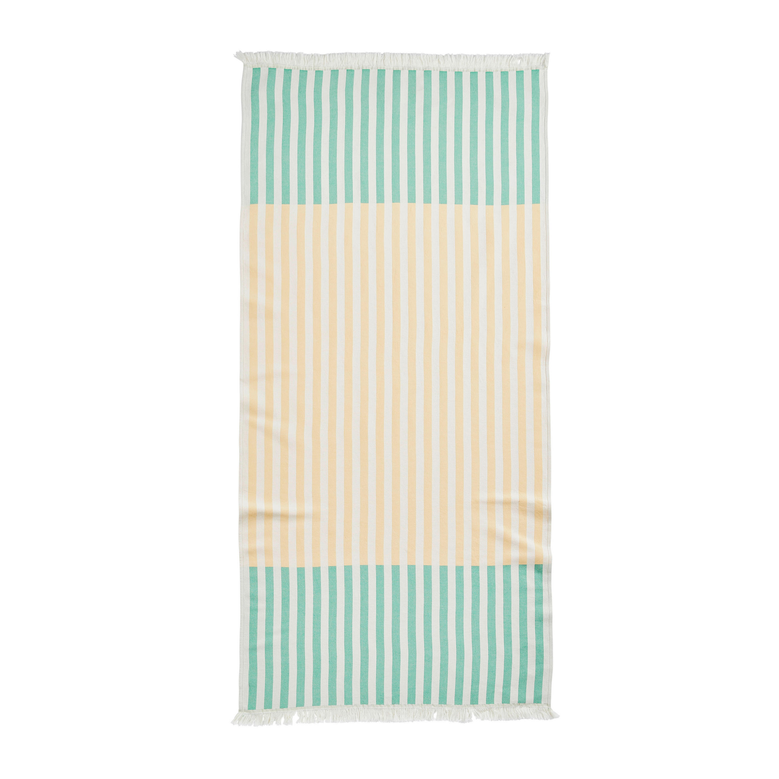 STRANDTUCH Gelb, Ecru 80/180 cm  - Ecru/Gelb, Basics, Textil (80/180cm) - Esposa
