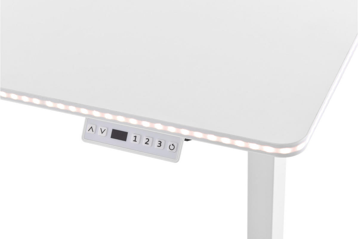 SCHREIBTISCH 120/60/72-118 cm  in Weiß  - Weiß, MODERN, Holz/Metall (120/60/72-118cm) - MID.YOU