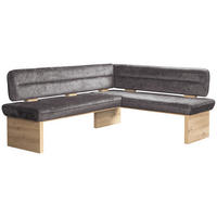 ECKBANK 232/170 cm Webstoff Grau Eiche Sperrholz   - Eichefarben/Grau, KONVENTIONELL, Holz/Textil (232/170cm) - James Wood
