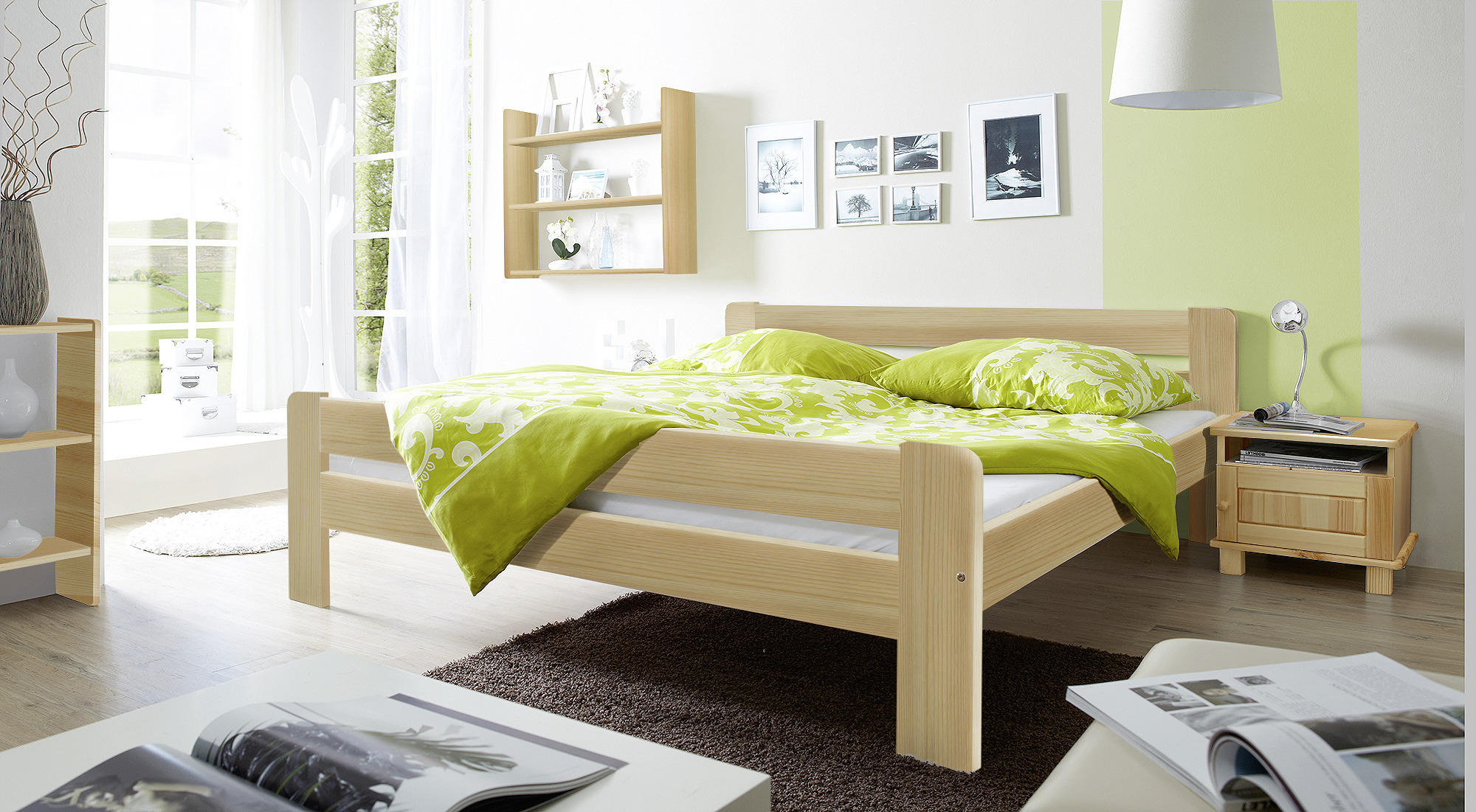 BETT 140/200 cm  in Kieferfarben  - Kieferfarben, MODERN, Holz (140/200cm) - MID.YOU
