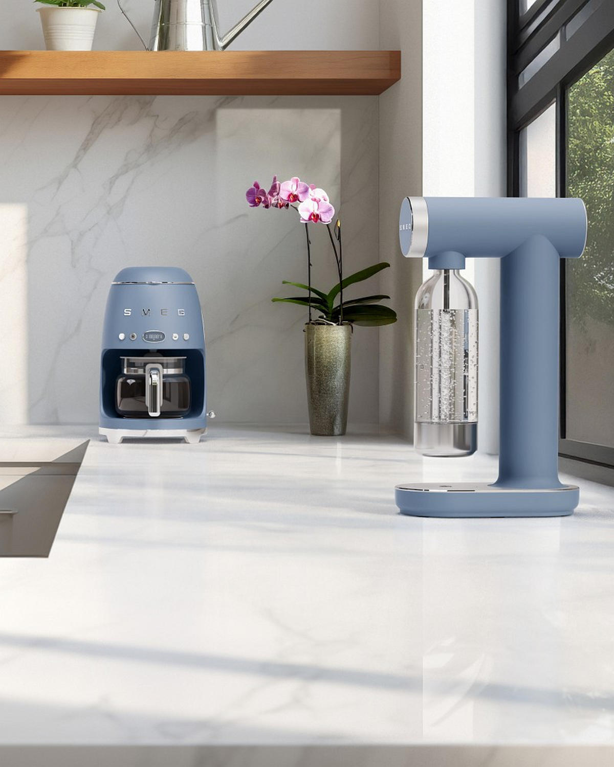WASSERSPRUDLER COLLEZIONE  - Blau, Basics, Metall - SMEG