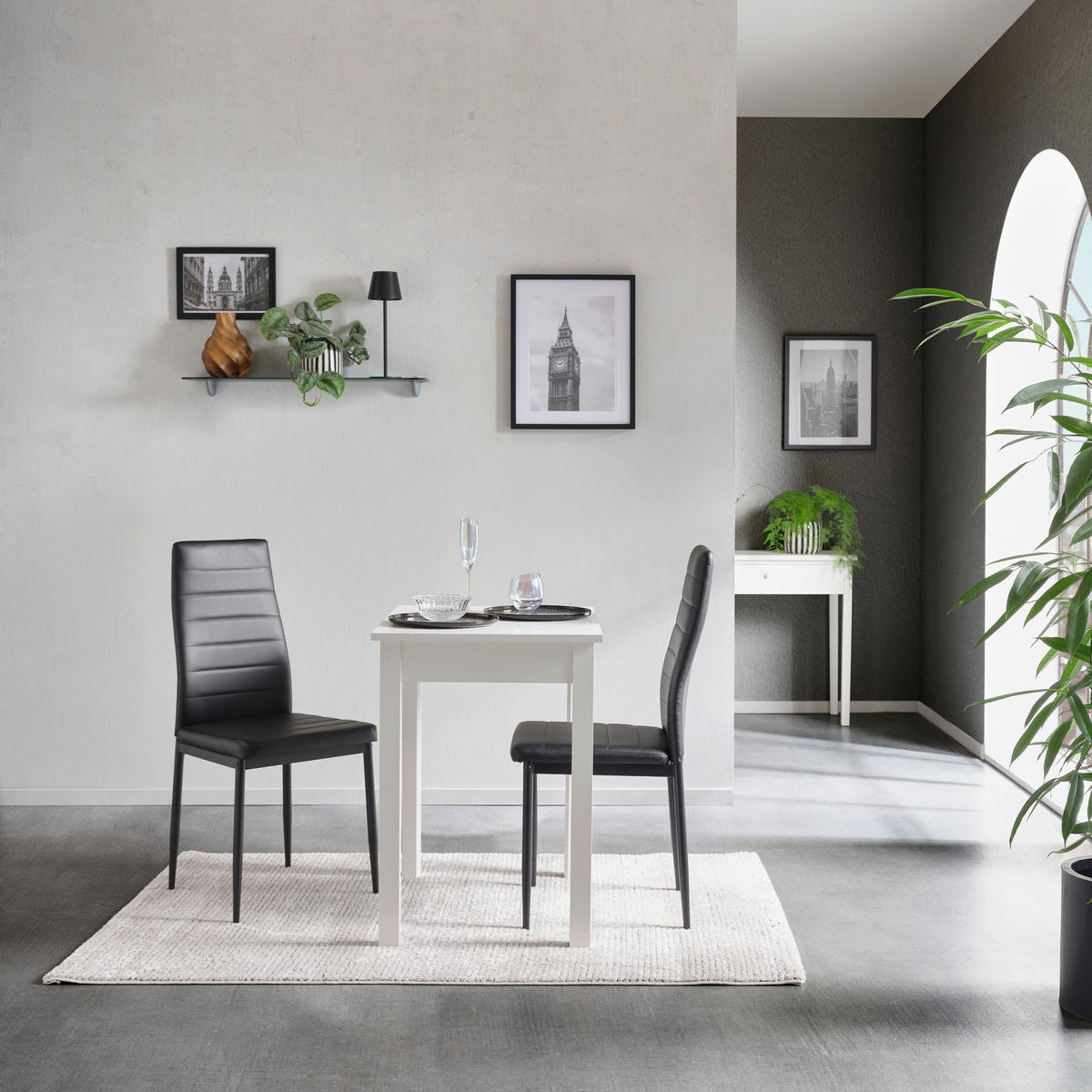 ESSTISCH in Holzwerkstoff  - Weiß, KONVENTIONELL, Holzwerkstoff (75/76/55cm) - home24