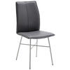 STUHL Echtleder Grau, Edelstahlfarben  - Edelstahlfarben/Grau, Design, Leder/Metall (46/93/57cm) - Dieter Knoll