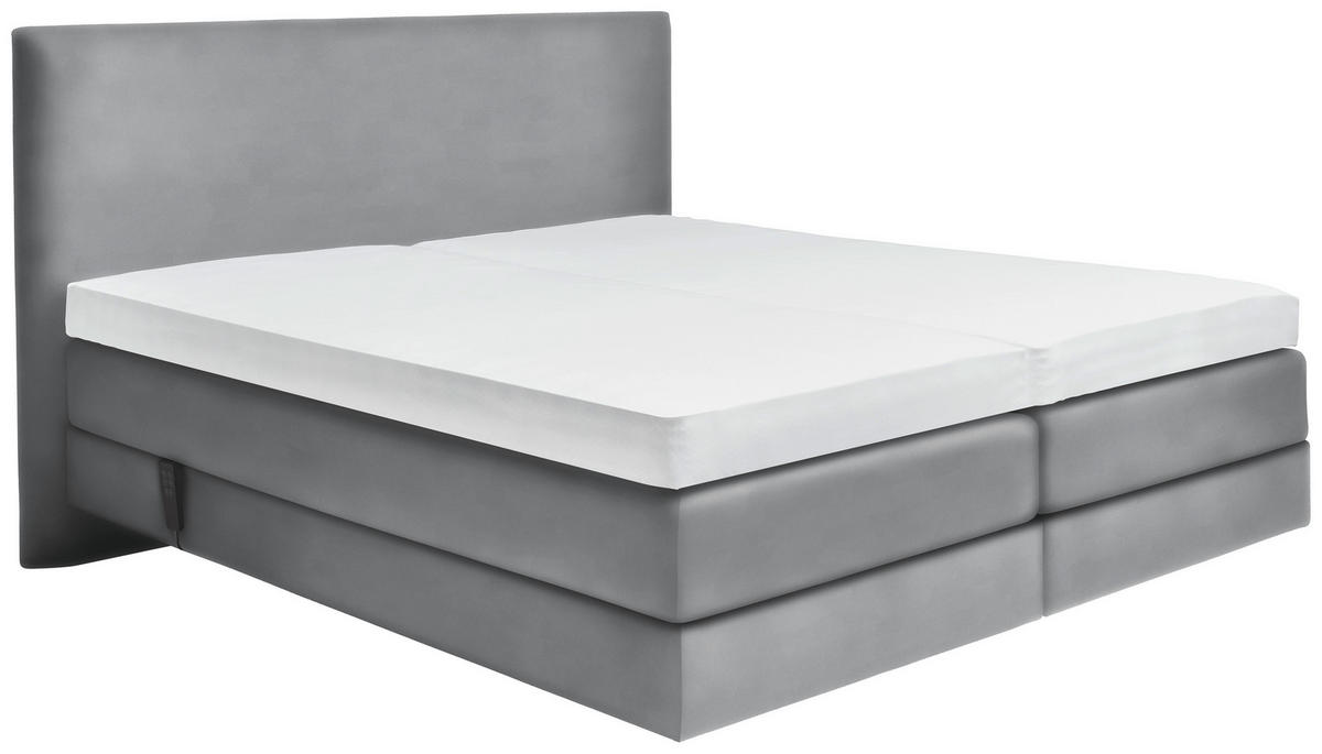 BOXSPRINGBETT 160/200 cm  in Grau  - Grau, KONVENTIONELL, Holz/Textil (160/200cm) - Dieter Knoll