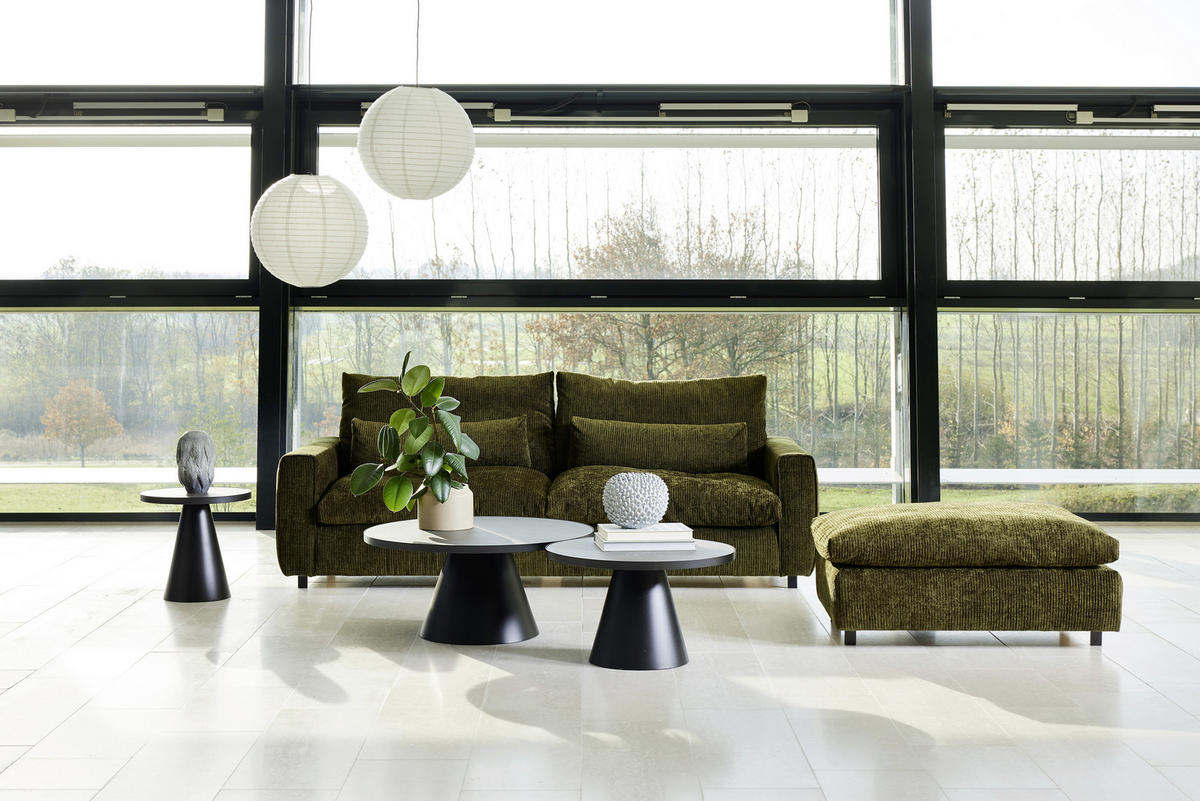 COUCHTISCH in Metall, Glas, Keramik  - Schwarz, Konventionell, Glas/Keramik (85,7/40cm)