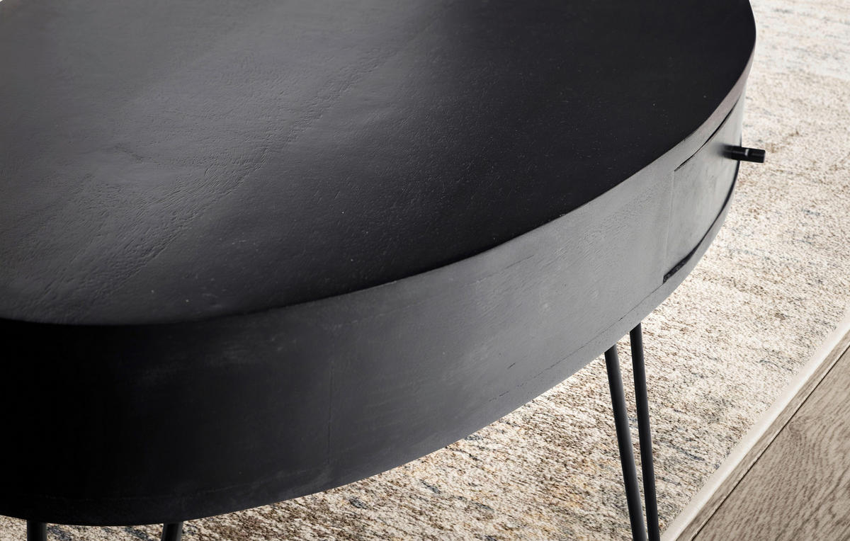 COUCHTISCH in Holz 100/50/40 cm  - Schwarz, Design, Holz/Metall (100/50/40cm) - MID.YOU