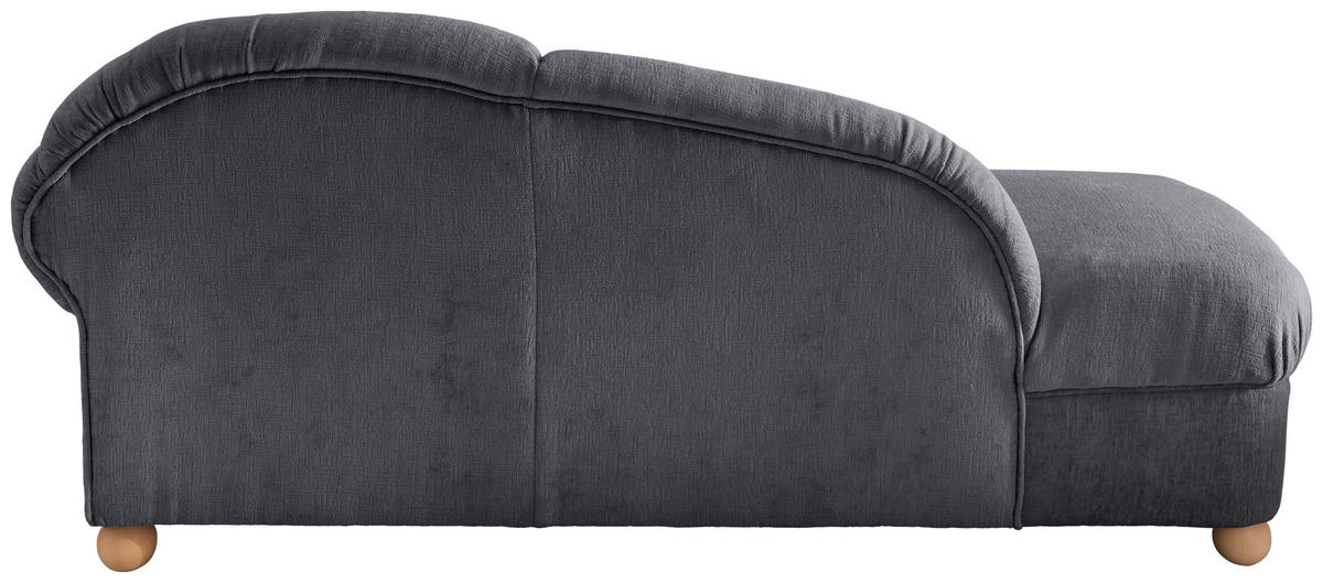 OTTOMANE in Mikrofaser Anthrazit  - Wildeiche/Anthrazit, Konventionell, Holz/Textil (190/84/86cm) - Livetastic