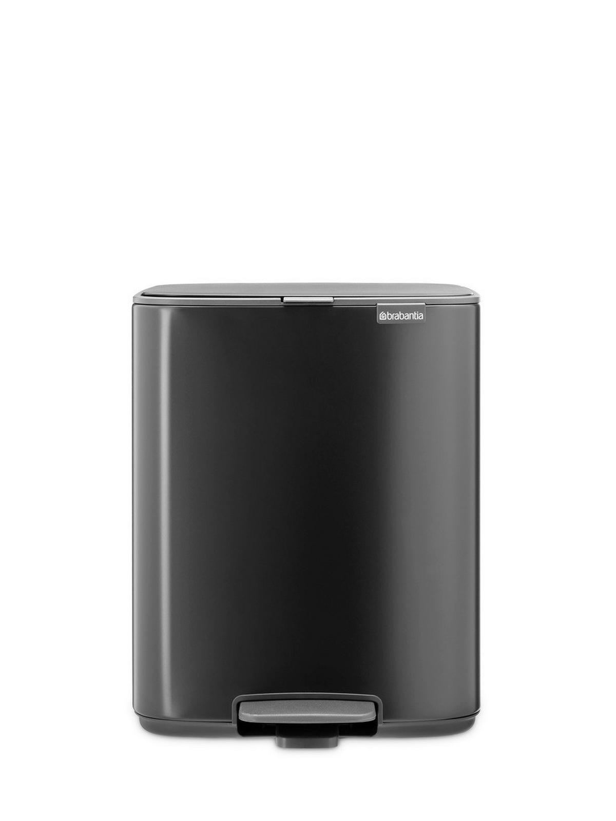 KOŠ S NOŽNOM PAPUČICOM  12 l  Bo  - crna/antracit, Design, metal/plastika (29/36,5/25,5cm) - Brabantia