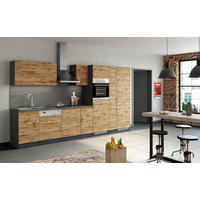KÜCHENLEERBLOCK   in  - Eichefarben/Anthrazit, Modern, Holzwerkstoff (360/200/60cm) - Held
