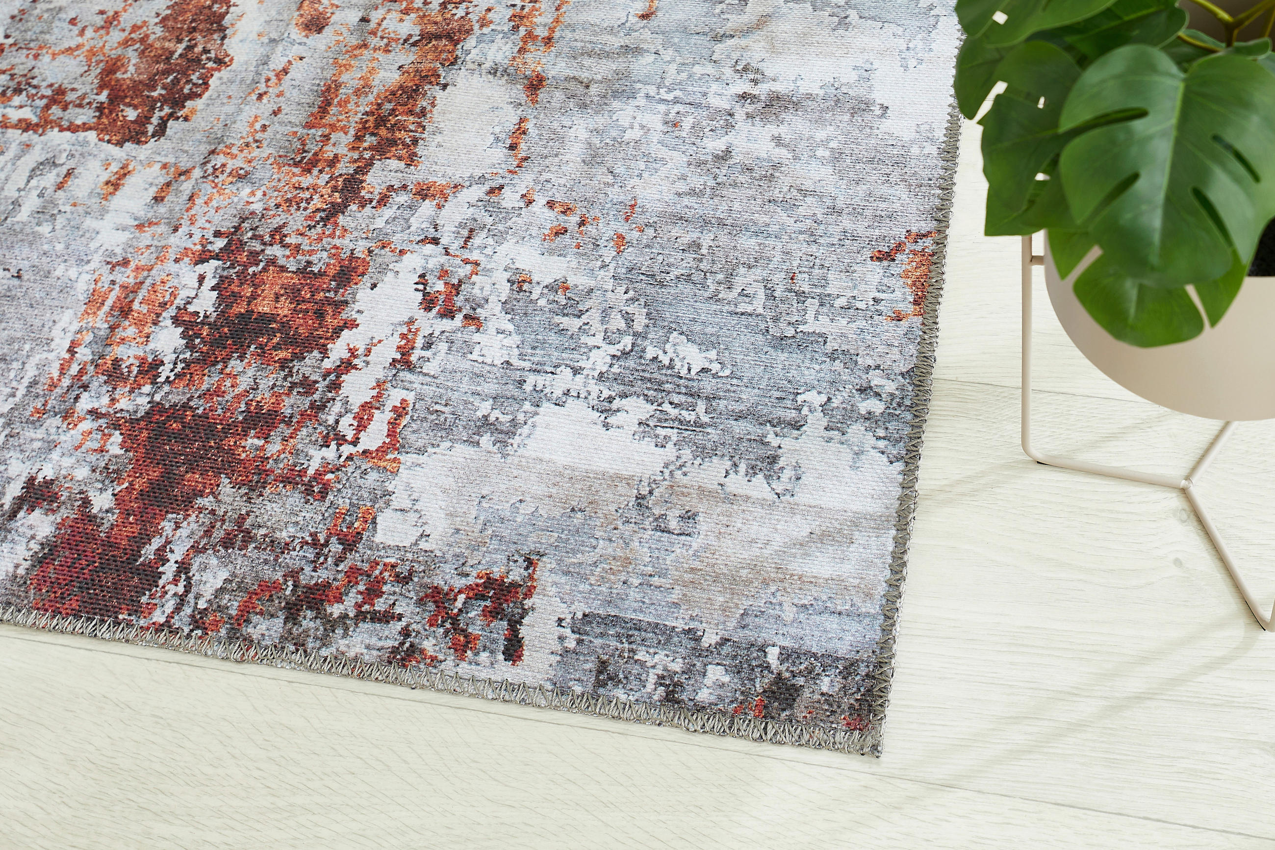VINTAGE-TEPPICH Lago 240/340 cm  in Grau, Rostfarben  - Rostfarben/Grau, Design, Textil (240/340cm) - Novel