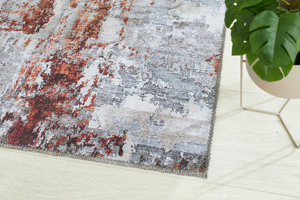 VINTAGE-TEPPICH 200/290 cm Lago  - gris/couleur rouille, Design, textile (200/290cm) - Novel