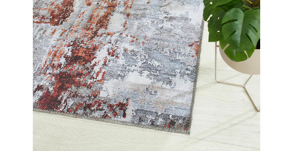 VINTAGE-TEPPICH 120/170 cm Lago Grau, Rostfarben - Rostfarben/Grau, Design, Textil (120/170cm) - Novel