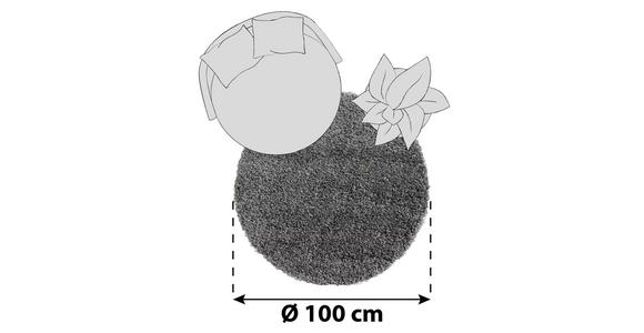 HOCHFLORTEPPICH 100 cm Fashion Shaggy Grau - Grau, Basics, Textil (100cm) - Novel