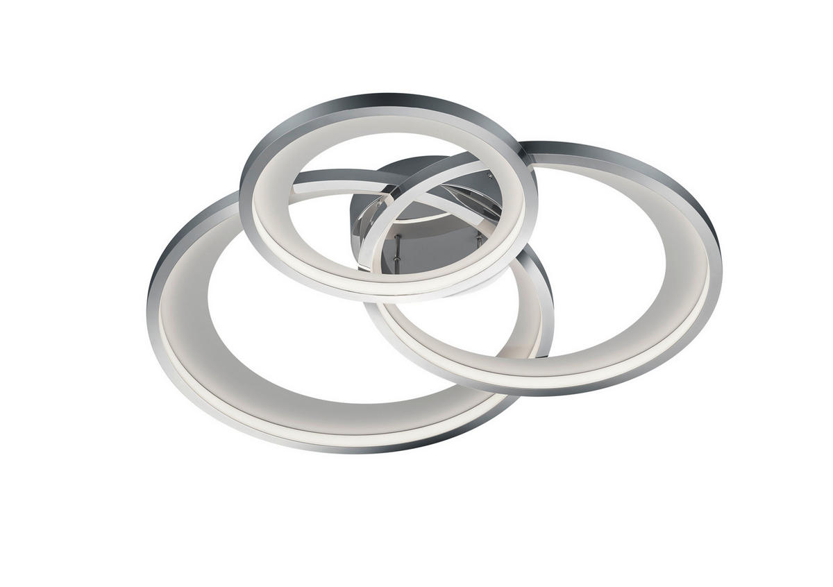 LED-DECKENLEUCHTE 36 W     - Chromfarben, Design, Metall (71/10/63cm) - Trio Leuchten