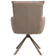 ARMLEHNSTUHL  Sitzfläche 180° drehbar, automatische Rückholfunktion Feincord  - Braun, Design, Textil/Metall (61/95/67cm) - Novel