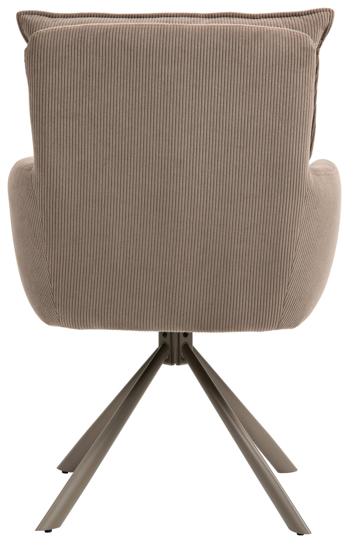 ARMLEHNSTUHL  in Feincord  - Braun, Design, Textil/Metall (61/95/67cm) - Novel
