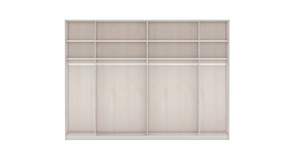 KLEIDERSCHRANK 300/236/58 cm 6-türig Grau, Hellgrau  - Schieferfarben/Hellgrau, KONVENTIONELL, Glas/Holzwerkstoff (300/236/58cm) - Novel